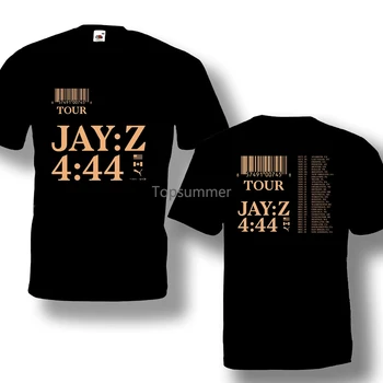 Продава Тениска Jay Z 4:44 Tour 2017 С датата на турне Черно, Нов дизайн