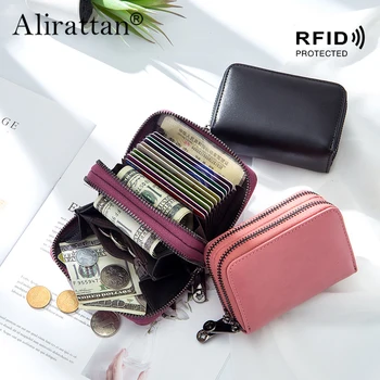 Alirattan 2023 Нова Дамска чанта за карти с множество слотове, Международна търговия, Нов RFID-портфейл със защита от сканиране, Унисекс, Нула портфейл