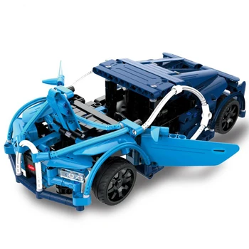 Техническо радио 2.4 Ghz дистанционно управление Блок за монтаж на автомобила Bugatti Super Sport Car Chiron Сглобяване на модели Brick Колекция радио-управляеми играчки