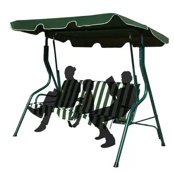 Стол-люлка за Двора на открито с Подвижни Възглавници - Зелен