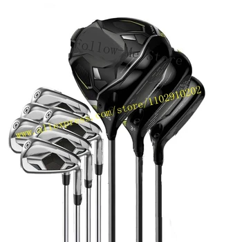 Нови стикове за голф MAX, мъжки комплект, комплекти ютии Driver Fairway Woods, чанта, пръти от графитовой стомана, мъжки пълен комплект с главоболие уборами