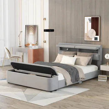 Легло-платформа с мека тапицерия размер 