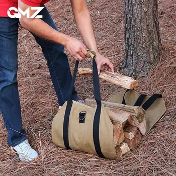 Чанта за съхранение на дърва за огрев за нощуване на открито, на срещата за носене на дърва, холщовая чанта, на помещение, чанта-тоут, аксесоари за дома камина