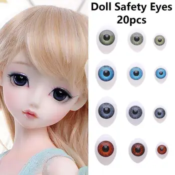 20 броя, 4 цвята, Забавни играчки във формата на животни, 4, размер, Аксесоари за очите динозавър, защитни очи за кукли 