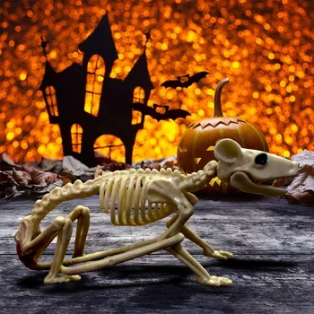 Бижута от Скелета на животното на Хелоуин, Реалистични Костите на Мишката, Подпори за Скелета на Хелоуин, Украса на Ужасите за Партита 2023, Подарък за деца