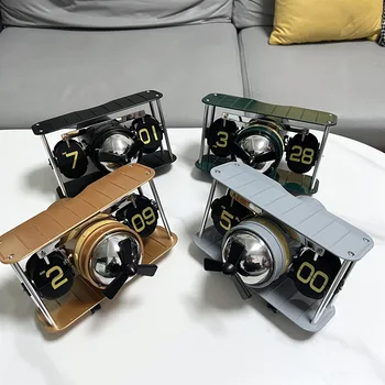 Творчески немски Ретро-възстановяване на държавността Сгъваеми часовници с Автоматично перка, часовници с откидными листа, настолни механични настолни часовници