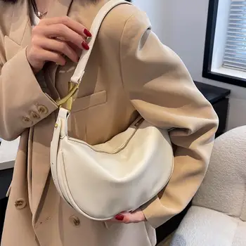 Реколта Дамска чанта 2022 от Изкуствена Кожа с цип, Ежедневни Чанти През Рамо, Модерен Проста Дизайнерска Чанта Bolsa