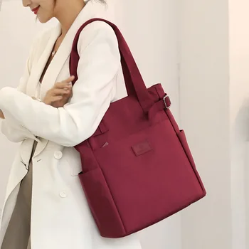 2023 Нова чанта, Чанта през рамо, Холщовая Чанта, Голям Капацитет, Универсална женска чанта за отдих, Однотонная чанта за пазаруване, Ръчна чанта