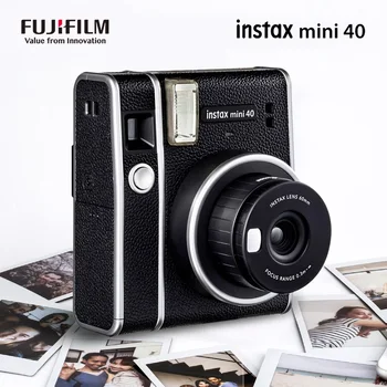 Оригиналната камера Fujifilm Instax Mini 40, Топла разпродажба, Нова мини камера за мигновени снимки черен цвят, помещение Instax с мини-филм Instax