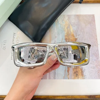 Нови Спортни Слънчеви Очила Дамски Маркови Дизайнерски Квадратни Очила Мъжки Луксозни Слънчеви Очила С Uv400 Огледално Модни Очила В Стил Хип-Хоп, Пънк Очила