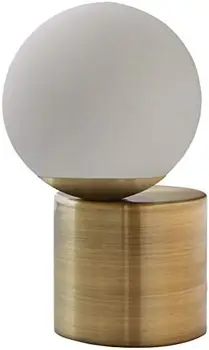 2013 Модерна Стъклена настолна лампа за Дневна с led крушка - 7 x 10 Инча, Латунная покритие