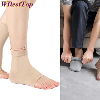 1 чифт чорапи с компрессионными ръкави за глезените за жени и мъже на 30-40 мм hg.ст., компрессионный бандаж за подкрепа на глезените чорапи с отворени пръсти, за да облегчающего масаж