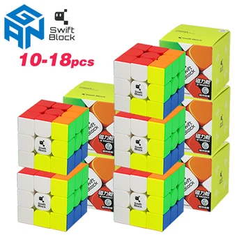 Магнитен куб GAN 3x3 Фея Пъзел Swift Blcok Cubo Magicos 3x3x3 на Едро 10шт 18 бр 1 Кутия Професионално Развитие Играчка