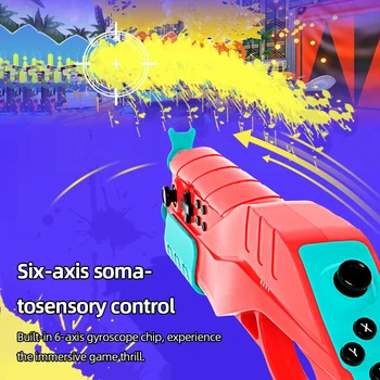 Ръчен контролер за движение Bluetooth-съвместими Стрелецът Ловни игри Type C Зареждане Стрелба Игра пистолет за Splatoon за JoyCon